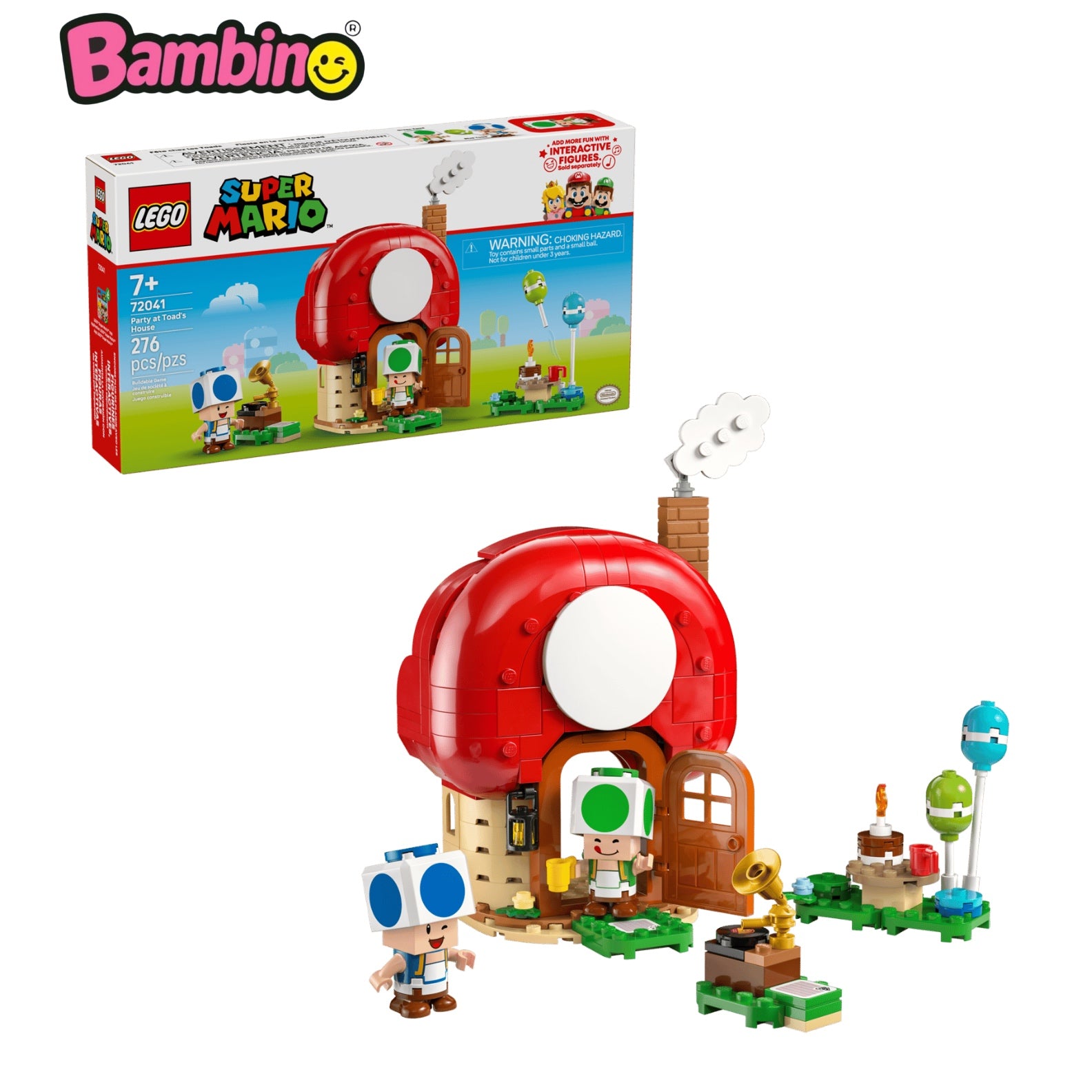 LEGO Super Mario 72041 Festa a Casa di Toad, Giocattolo con 2 Figure, Cucina, Camera, Tavolo da Picnic, Regalo per Bambini 7+