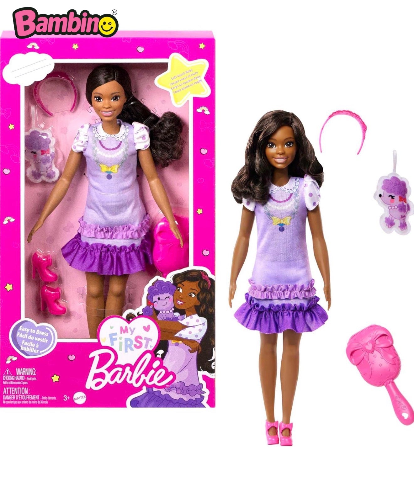 La Mia Prima Barbie Mora Con Bambola Barboncino