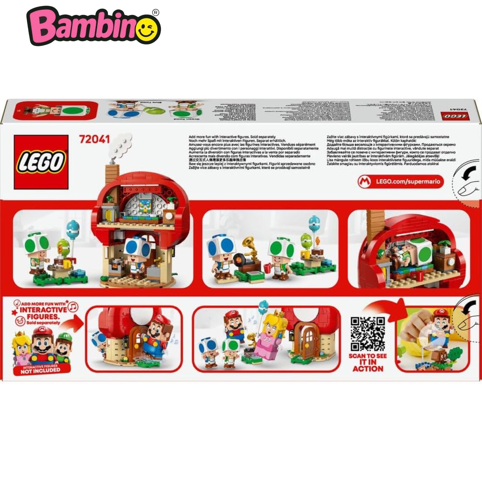 LEGO Super Mario 72041 Festa a Casa di Toad, Giocattolo con 2 Figure, Cucina, Camera, Tavolo da Picnic, Regalo per Bambini 7+