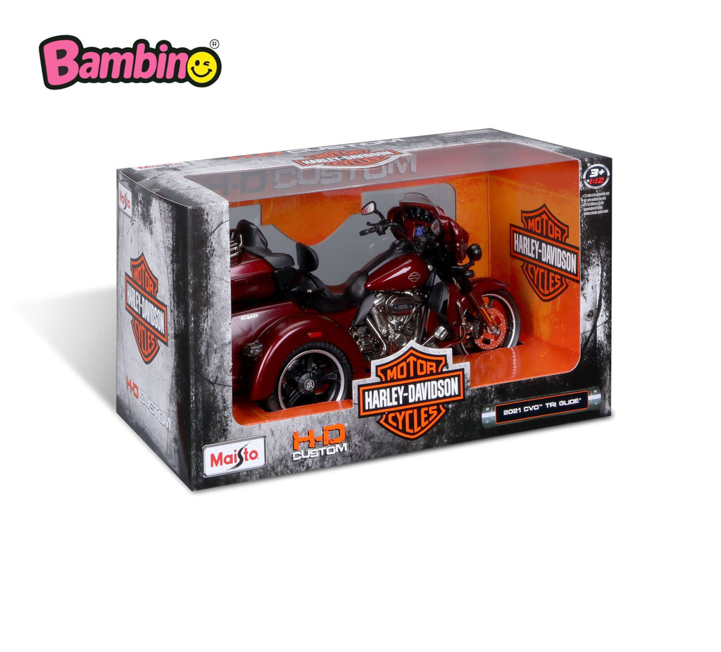 Maisto CVO Tri-Glide 2021, Rot 1:12 Automodello