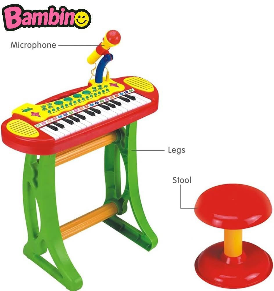 PIANOLA MUSICALE CON SGABELLO.