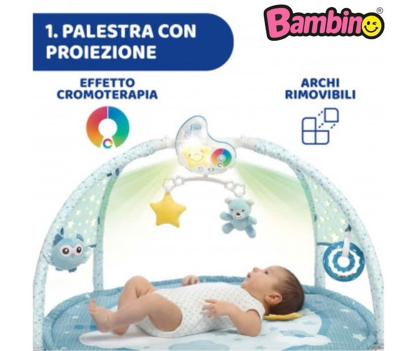 Palestrina Chicco First Dreams Enjoy Colors per Neonati 0M+, Blu.