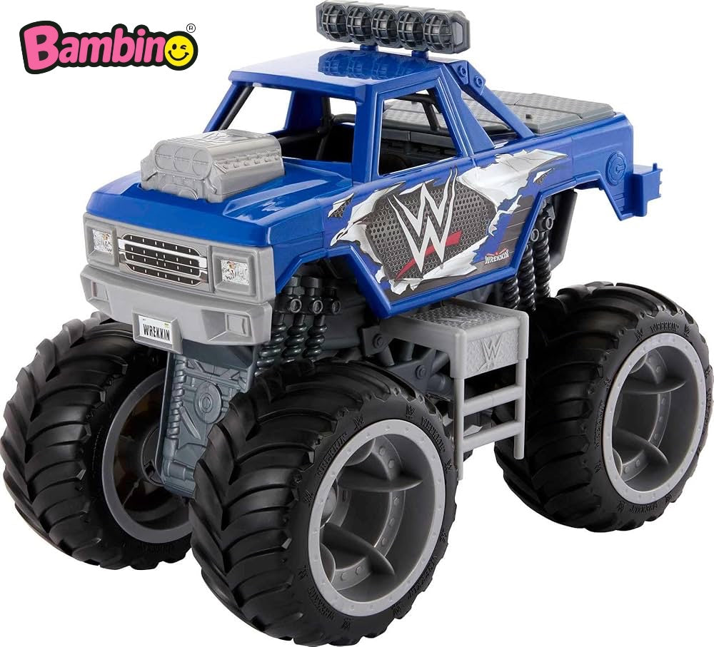 Mattel WWE Wrekkin Slam Crusher Monster Truck con 8 parti da staccare.