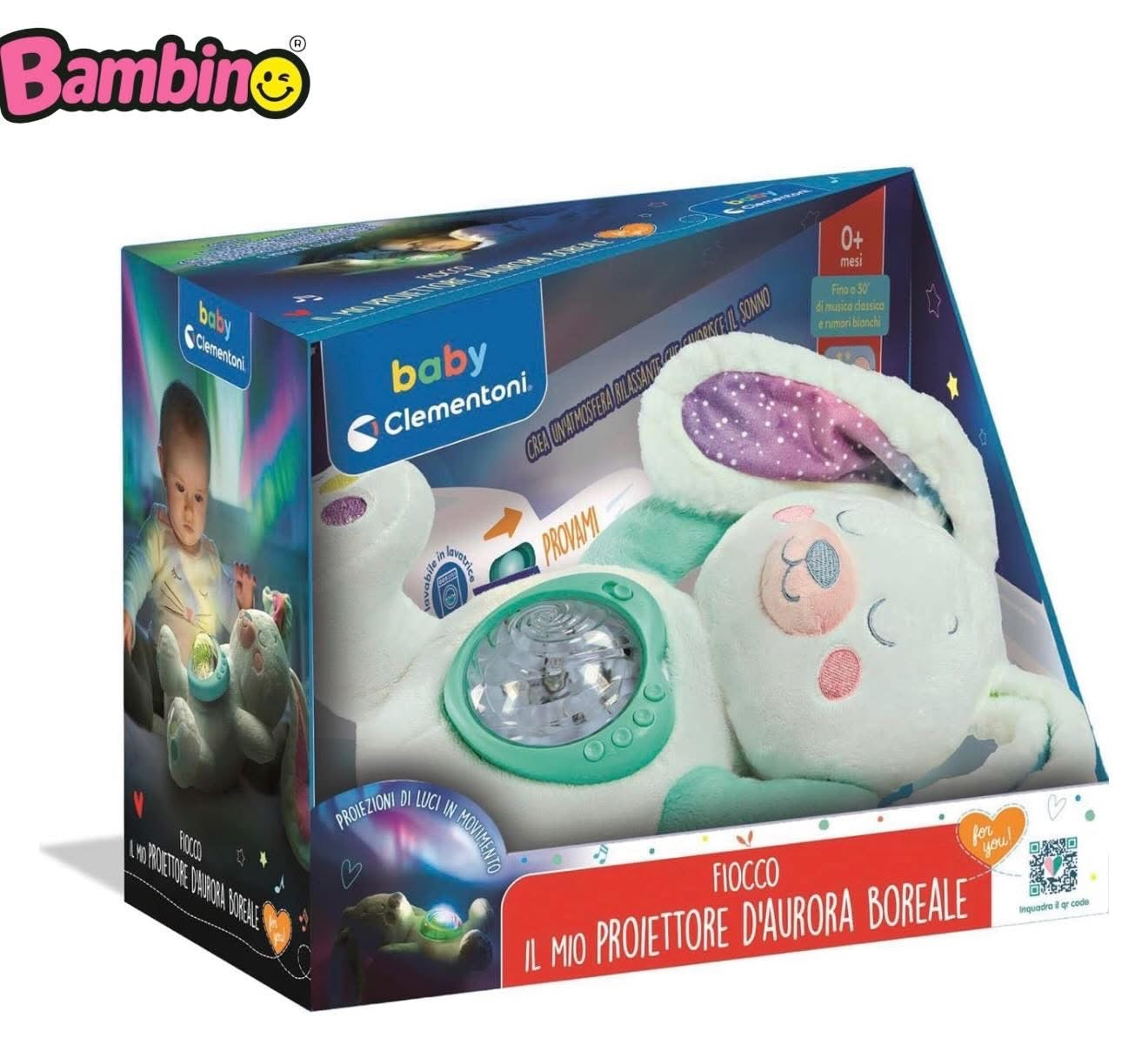 Peluche coniglietto Clementoni Baby proiettore