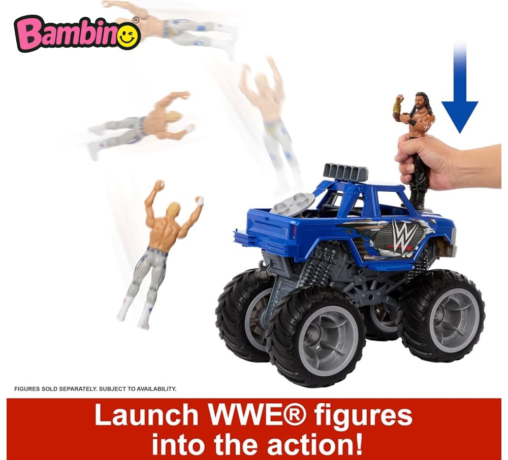 Mattel WWE Wrekkin Slam Crusher Monster Truck con 8 parti da staccare.